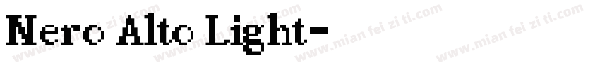 Nero Alto Light字体转换